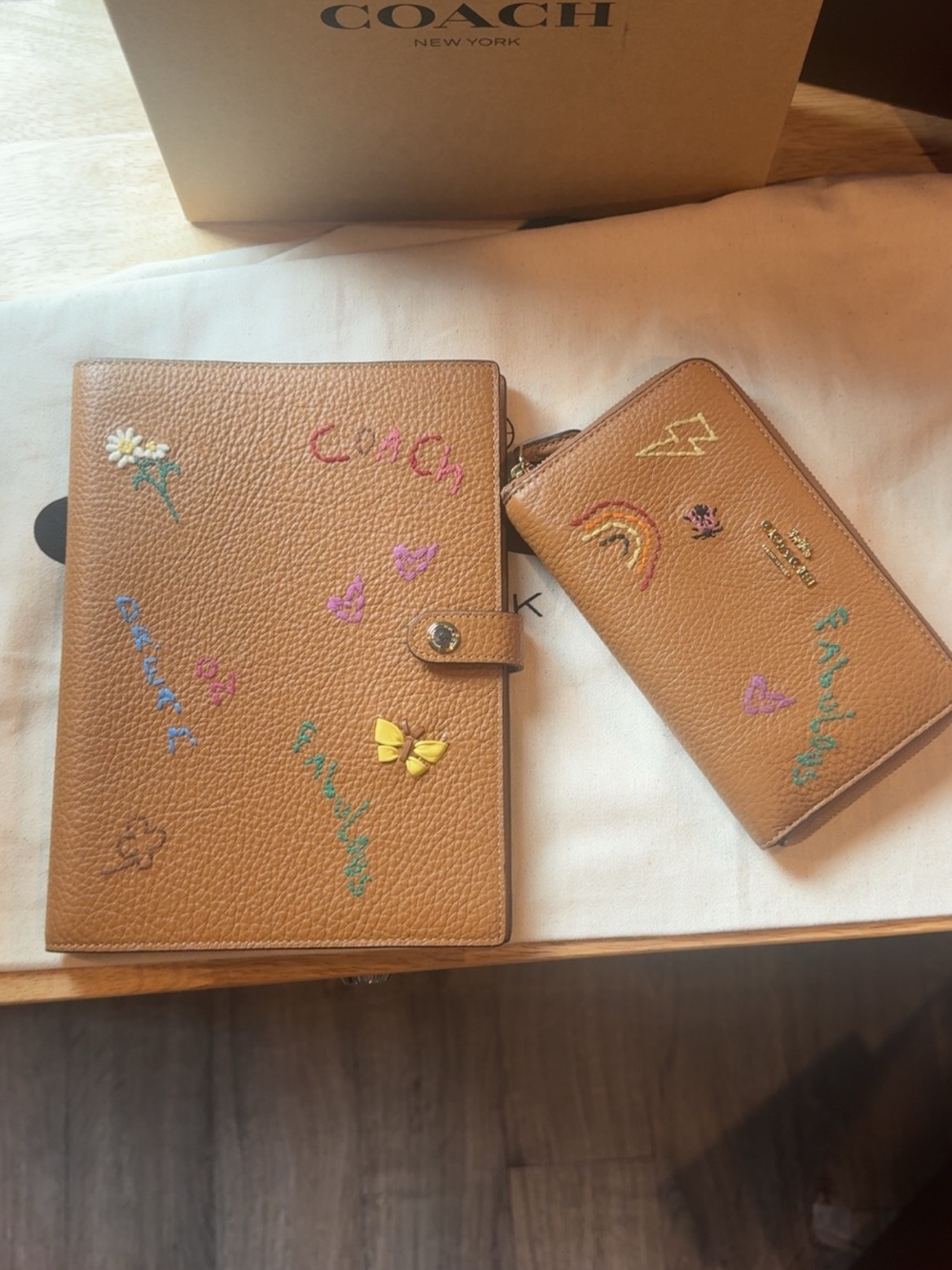 Coach Notebook Diary Embroidery